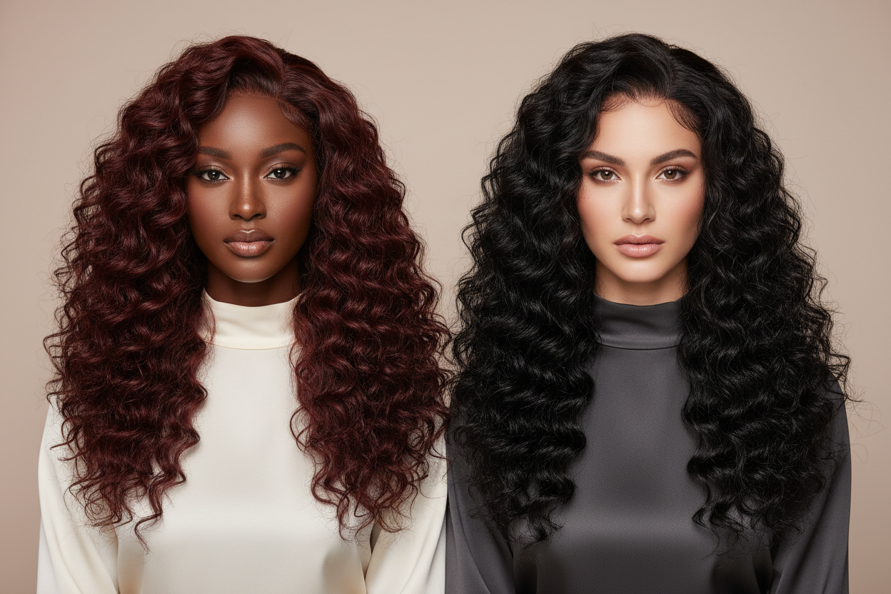 Deep Wave Human Hair Wigs | Luxury Curly Wigs | Kelmovo