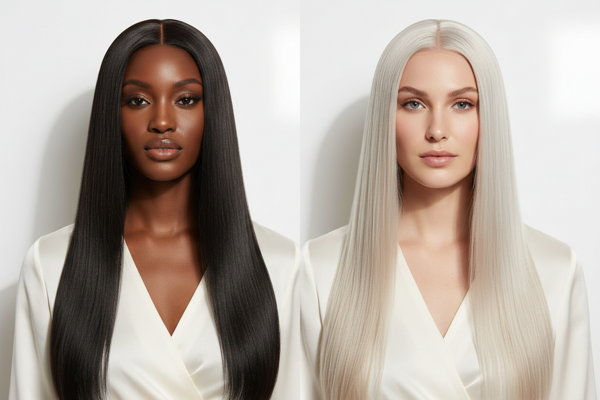 Straight Human Hair Wigs | Silky Straight Wigs | Kelmovo