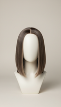 Straight long bob with hand-tied part