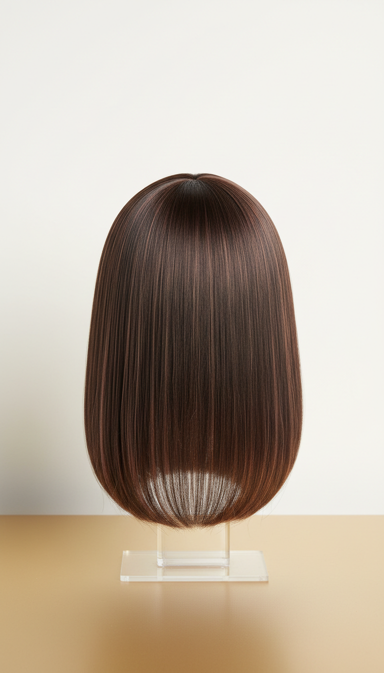 Shoulder-Length Blunt Cut Human Hair