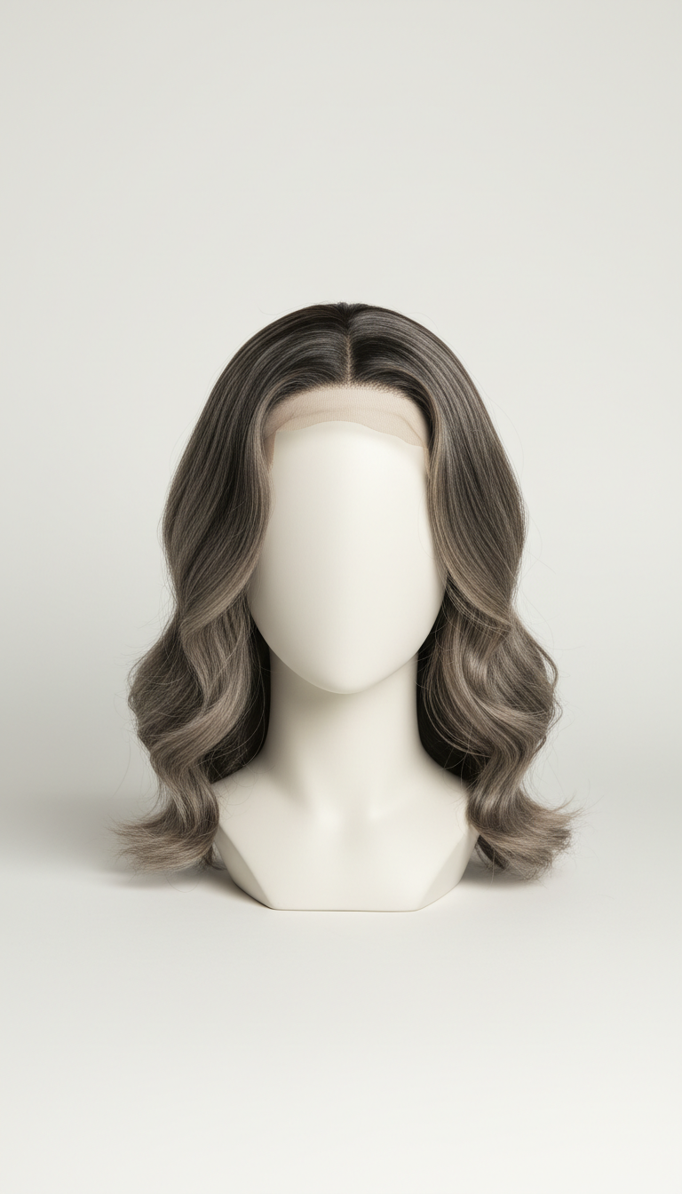 Soft wave mid-length in natural finish