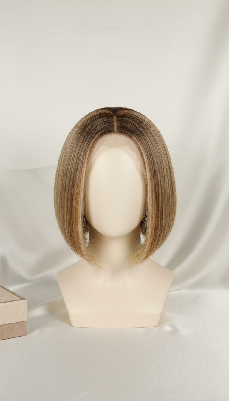 Short Blunt Bob Lace-Front Wig