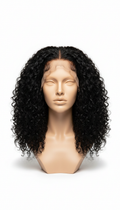 Onyx Black curly lace front wig
